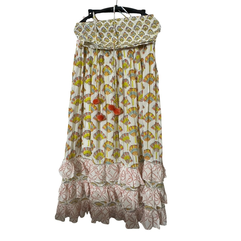 Tuckernuck Ash & Eden Women 2 Piece Set Smocked Maxi Skirt & Crop Top L